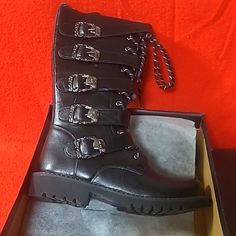 Black Biker Style Boots Dallas Cowboys Boots, Italian Leather Boots, Ostrich Boots, Pointy Toe Boots, Mens Dress Boots, Insulated Boots, Harness Boots, Suede Leather Boots, Style Boots