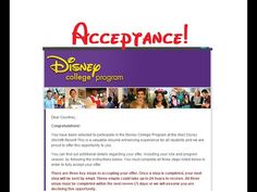 a screen shot of the disney college program homepage, which features images of students and their parents