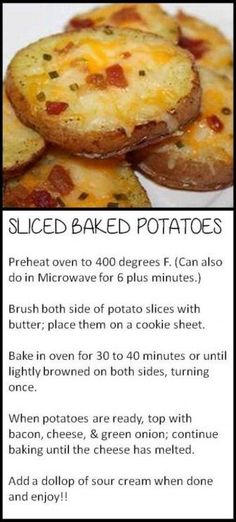 the recipe for baked potato cakes is shown