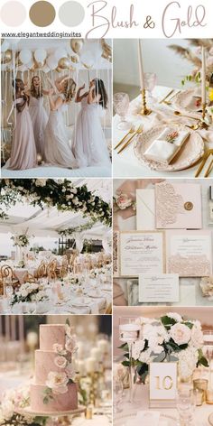 a collage of photos showing different types of wedding decorations