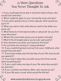 a pink question sheet with the words, 5 more questions you never thought to ask