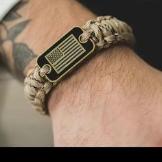 Usa Flag Paracord Bracelet | Survival Bracelet | Good For Hiking, Camping | Adjustable For Men And Women, Father's Day Gift Gold Cuban Link Chain, Skull Pendant Necklace, Shield Ring, Sterling Silver Cross Necklace, Tungsten Wedding Rings, Survival Bracelet, Wood Bead Necklace, Leather Corded Necklace, Paracord Bracelet