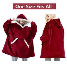 Experience the ultimate in comfort and style with the Oversized Reversible Wearable Blanket Hoodie – your all-in-one solution for warmth and relaxation. Blanket Sweatshirt, Big Plush, Sherpa Fabric, Cold Prevention, Blanket Hoodie, Watermelon Salad, Cooling Blanket, Hoodie Blanket, Wearable Blanket