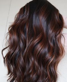 The Most Stunning Hair Colour Ideas For Brunettes - Blush & Pearls Deep Auburn Balayage Hair, End Of Summer Hair Color Brunette, Red Tone Balayage Brunettes, Dark Auburn Hair With Lowlights, Dark Hair Balayage Red, Dark Brown With Auburn Highlights, Fall Brunette Hair Color 2023, Brown And Red Lowlights, Deep Autumn Color Palette Hair