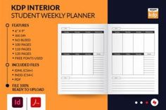 Student Weekly Planner Kdp Interior Graphic