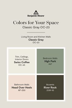 the colors for your space are available in this color scheme, including gray and green