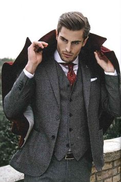 Dapper Grey Mens Suit, Gentleman Mode, Gentlemen Style, Costume Gris, Grey Suit Men, Fotografi Digital, Look Man, Mens Fashion Blog, Dapper Gentleman