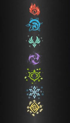 the seven chakras are shown in different colors