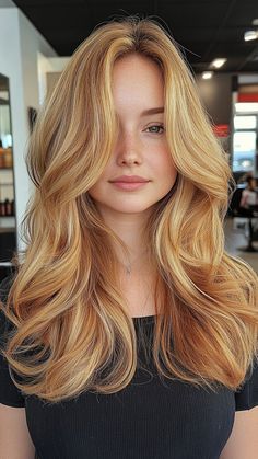 Illuminate your style with Strawberry Blonde Balayage, perfect for a radiant 2024 look. This technique blends hues seamlessly, adding natural-looking depth and dimension. Click the pin and follow us for more stunning hair inspirations! #StrawberryBlonde #Balayage #HairTrends #2024Styles #RadiantHair Blonde Hair Ginger Roots, Long Bob Strawberry Blonde, Stawberryblonde Hair, Natural Strawberry Blonde Hair With Highlights, Lived In Strawberry Blonde Hair, Red Blonde Hair Balayage, Strawberry Blonde Hair Pale Skin, Strawberry Blonde Highlights In Blonde, Dark Strawberry Blonde Balayage