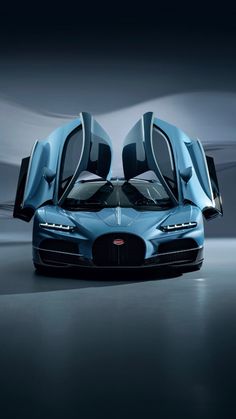 the bugatti supercar is shown in this image