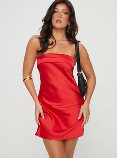 Phillipa Mini Dress Red Petite Red Hoco Dress Short, Red Hoco Dresses, Unique Hoco Dresses, Red Hoco Dress, Strapless Homecoming Dresses, Cute Formal Dresses, Mini Dress Red, Red Strapless Dress, Vegas Dresses