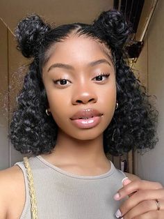 Κούρεμα Bob, Lace Front Bob, Mixed Curly Hair, Makeup Tip, Quick Natural Hair Styles, Cute Curly Hairstyles, Curly Hair Styles Easy, Pelo Afro, Hairdos For Curly Hair