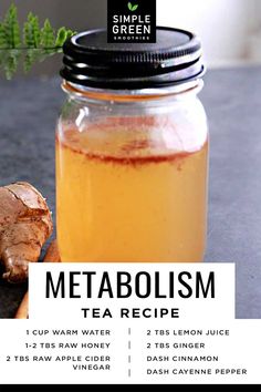 Healing Metabolism, Metabolism Tea, Easy Green Smoothie, Baking Powder Uses, Baking Soda Beauty Uses, Makanan Diet, Healthy Drinks Recipes, Weight Lose Drinks