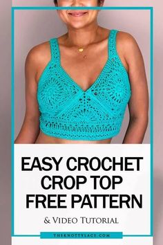 the easy crochet crop top pattern is great for beginners