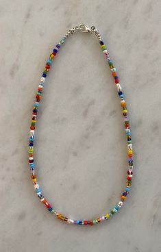 Beaded Necklace Set, Seed Bead Pearl Necklace, Pearl And Seed Bead Necklace, Random Bead Necklace, Colorful Bead Necklace, Colorful Beaded Jewelry, Small Beaded Jewelry, Homemade Beaded Necklace, Beachy Jewelry Necklaces