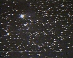 an image of the stars in the sky taken from earth's orbit view camera