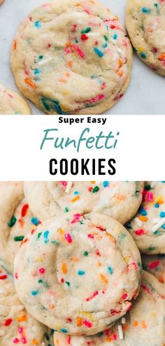 super easy funfetti cookies with sprinkles