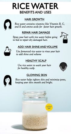 Benefits Of Rice Water, Rice Water For Hair Growth, Rice Water For Hair, Benefits Of Rice, Skin Care And Hair Care, Resep Diet Sehat, Life Made Simple, Healthy Natural Hair Growth, Water Benefits