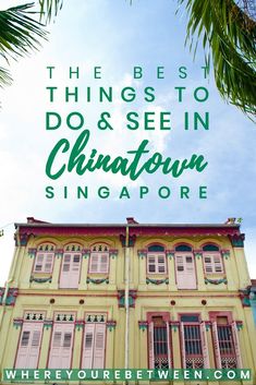 the best things to do and see in chinatown singapore with text overlaying it