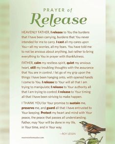 a prayer card with a bird sitting on top of it