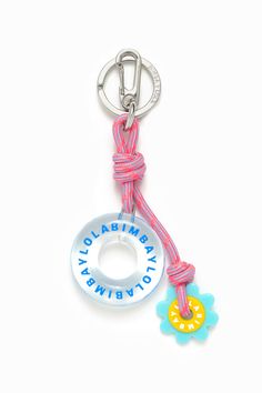 a keychain that has a ring on it