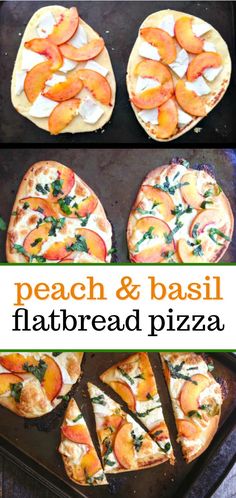 Peach Flatbread, Peach Basil, Naan Bread Pizza, Easy Summer Dinners, Bread Pizza, Summer Meal, Summer Recipes Dinner, Flat Bread, Flatbread Pizza