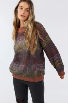A flowy, oversized pullover sweater that has a mock neck design, drop shoulder detail and cozy feel. O'Neill Women's pullover sweater Oversized fit Drop shoulder Mock neck 100% Acrylic Cozy Fall Sweaters, Cozy Sweaters Autumn, Short Satin Dress, Oversized Pullover Sweaters, Holiday Outfits Women, Sweater Oversized, Sweater Oversize, Spring Sweater, Oversized Pullover