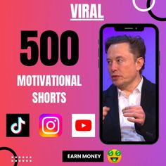 a man in a suit is talking to someone on his phone with the caption virtual 500 motivational shorts