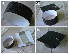 the steps to make a graduation cap out of paper