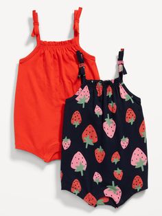 high cinched neckline spaghetti straps snaps along inseam Baby Summer Outfits, Woman Costumes, Strawberry Outfit, Mom Dr, Toddler Stuff, Summer Baby Clothes, Baby Summer, Girls T Shirts