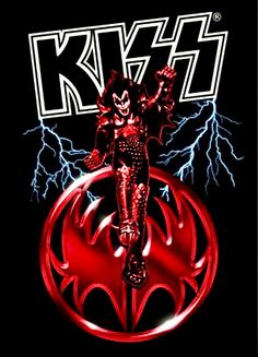 the cover art for kiss's album, featuring an image of a demon on top of