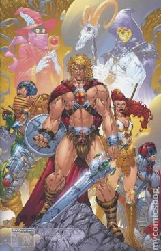 the cover to he - man and his masters