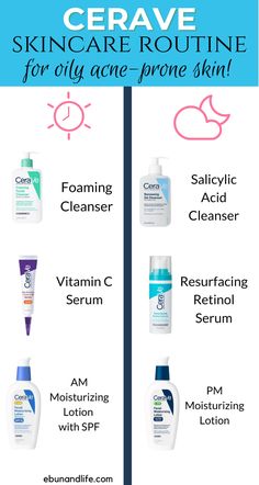 Cerave Skincare Routine, Cerave Skin Care, Acne Prone Skin Care Routine, Cerave Skincare, Acne Prone Skin Care, Face Skin Care Routine, Skincare For Oily Skin