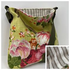 Washable Linen Crossbody Purse, Linen Purse, Floral Printed Linen Purse, Foldable Purse, Messenger Bag, Cloth Crossbody Purse, Shoulder Bag - Etsy A Place For Everything, Over The Shoulder Bags, Boho Purses, Handmade Purses