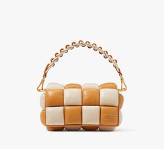 Meet Boxxy—the magic cube of bags. It's made from color-block lamb leather with an intricately woven handle (and a crossbody strap so you can go hands-free). | Kate Spade Boxxy Colorblocked East-West Crossbody, Bare Mini Bag, Magic Cube, East West, Quilted Leather, Kate Spade Bag, Kate Spade New York, Handbag Accessories, Smooth Leather, Cross Body Handbags