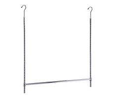 a metal pole with two hooks on it