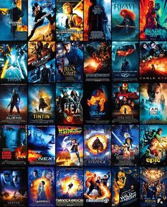 many movie posters are shown together in this collage, including the title and titles