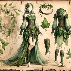 Rose Gold Fairy Costume, Aesthetic Book Character Costumes, Fairy Queen Outfit, Forest Elf Costume Diy, Druid Outfit Design, Eladrin Aesthetic, High Fae Aesthetic, Druid Clothes