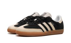 adidas Samba WMNS "Core Black / Wonder White" - Stadium Goods Adidas Samba Og Black, Adidas Shoes Samba, Adidas Samba Black, Samba Adidas, Samba Outfit, Adidas Samba Og, Pretty Shoes Sneakers, Samba Og, Stadium Goods