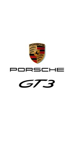 the porsche gt3 logo on a white background