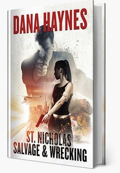 a book cover for the novel st nicholas salvage and wrecking by dana haynes