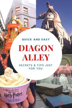 a person holding up a cupcake with the words dragon alley in front of them