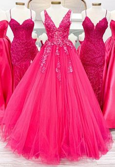 Tulle Prom Dress Long, One Shoulder Homecoming Dress, Barbie Rosa, Long Ball Gown, Chiffon Wedding Dress Beach, Dresses With Appliques, Sweet 15 Dresses, Lace Homecoming Dresses