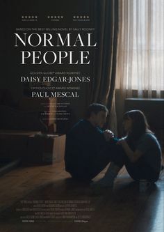 a movie poster for normal people with two people sitting on the floor next to each other