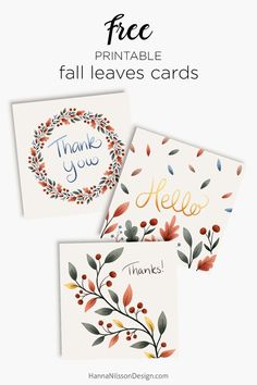 free printable fall leaves cards