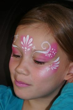 Fairy Face Paint, Fairy Face, Christmas Face Painting, Star Face, Princess Face, Eye Designs, Painting Girl