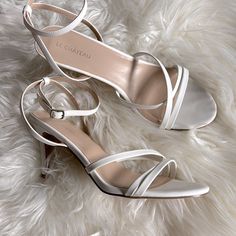 Complete Your Summer Look With These Gorgeous White Strappy Heels! Perfect For Weddings, Parties, Or A Night Out On The Town, These Heels Are Both Stylish And Versatile. The Elegant Design And Sleek White Color Will Effortlessly Complement Any Outfit. Step Into Sophistication And Make A Fashion Statement With These Stunning Heels! Fits Like A 9.5 Size Says Between 40/41 New With Tags! Occasional Clothing, Tsitp Dr, Stunning Heels, Dr Wardrobe, White Strappy Heels, Bow Cakes, Heels White, White Shoe, Sandal Heels