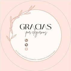 the logo for gracias for diapers, which is designed in pink and white