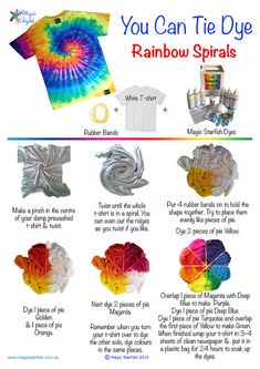 an advertisement for rainbow spirals with pictures of different colors and designs on the front