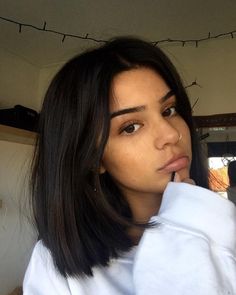 Long Bob Aesthetic, Bob Aesthetic, Long Bob Hairstyle, Bob Hairstyle Ideas, Cut Your Own Hair, How To Cut Your Own Hair, Short Brown Hair, Long Bob Haircuts, Long Bob Hairstyles